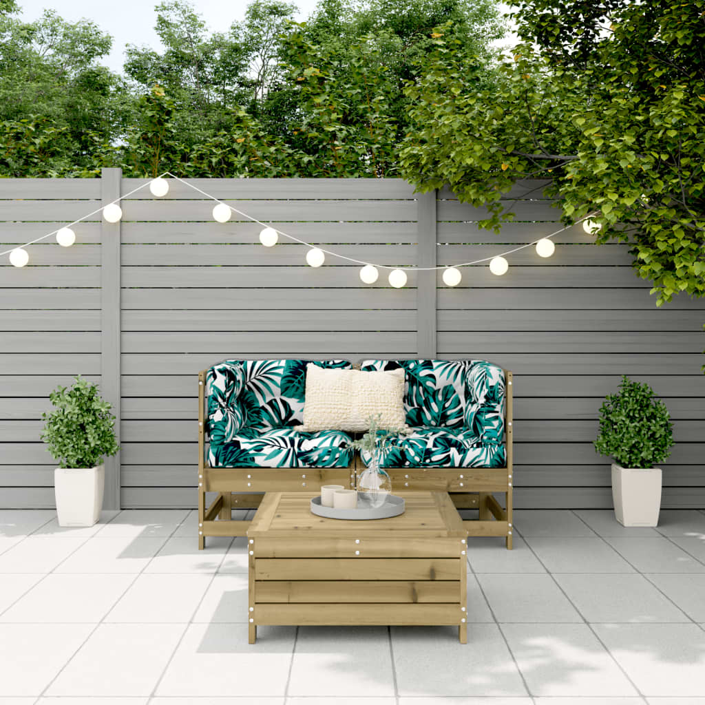Set Divani da Giardino 3 pz in Legno Impregnato di Pino - homemem39