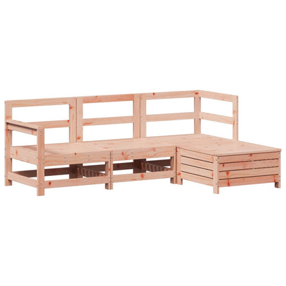 Set Divani da Giardino 4 pz in Legno Massello Abete Douglas