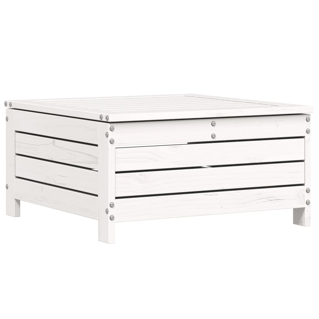 Set Salotto da Giardino 4 pz Bianco in Legno Massello di Pino - homemem39