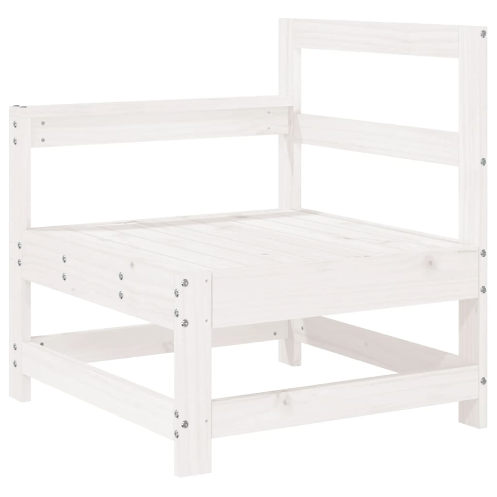 Set Salotto da Giardino 4 pz Bianco in Legno Massello di Pino | homemem39