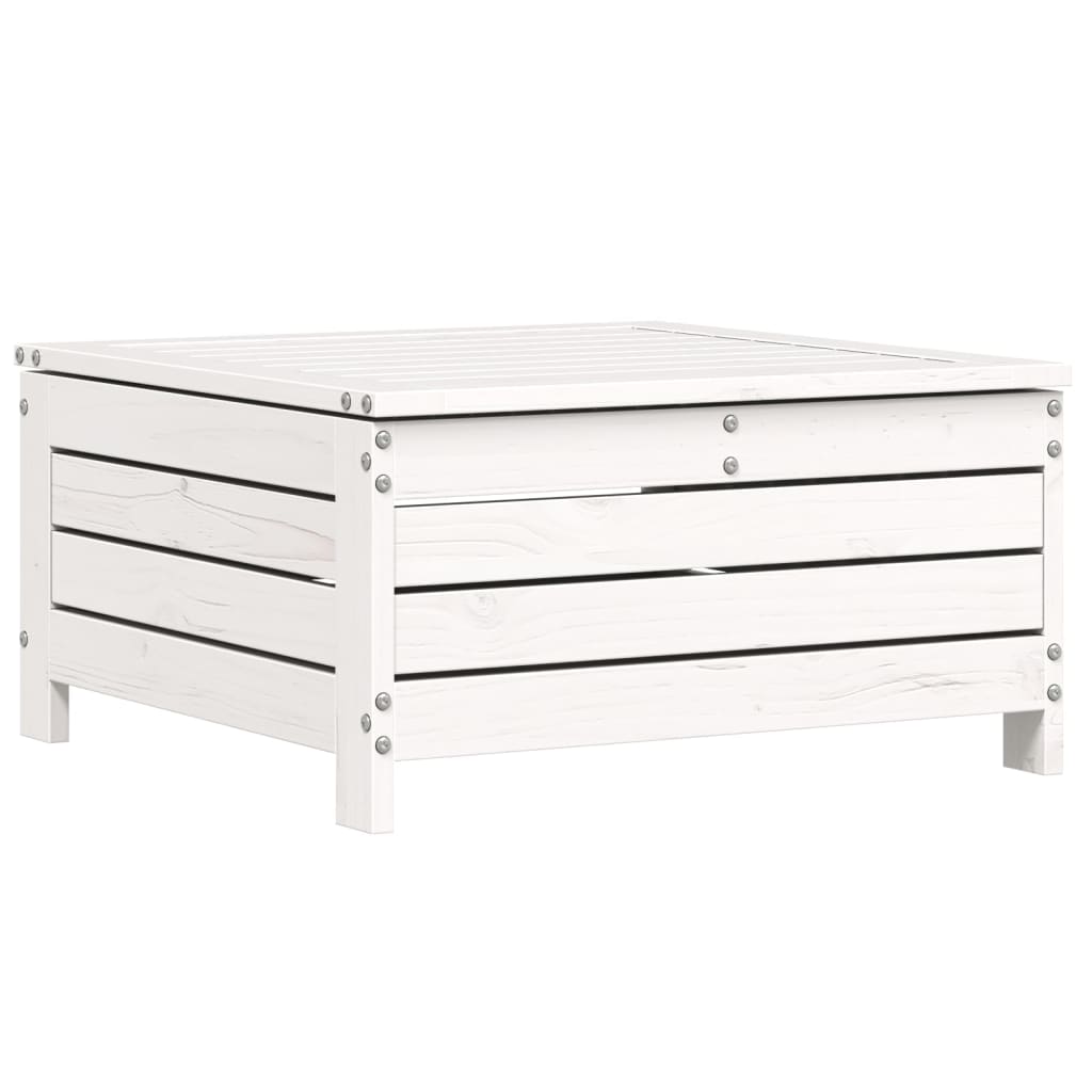 Set Salotto da Giardino 4 pz Bianco in Legno Massello di Pino | homemem39