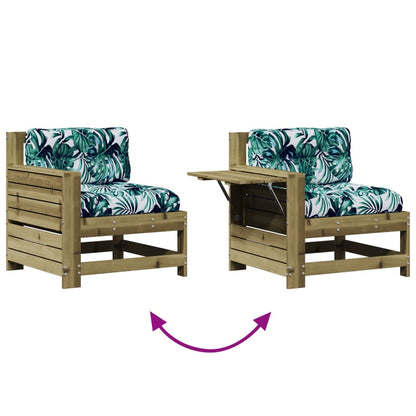 Set Divani da Giardino 5pz con Cuscini Legno Impregnato di Pino - homemem39