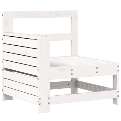Set Salotto da Giardino 5 pz Bianco in Legno Massello di Pino