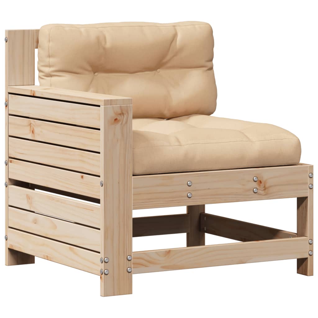 Set Divani Giardino 6 pz con Cuscini in Legno Massello di Pino | homemem39
