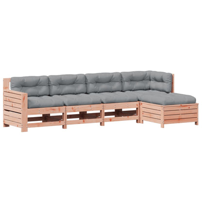 Set Divani Giardino 5 pz con Cuscini Legno Massello di Douglas - homemem39