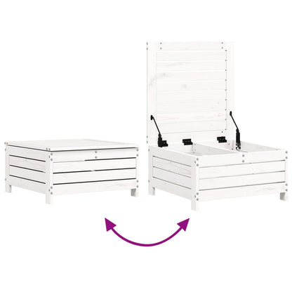 Set Salotto da Giardino 5 pz Bianco in Legno Massello di Pino | homemem39
