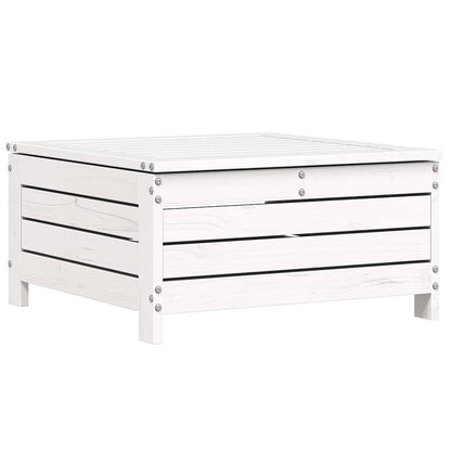 Set Divani da Giardino 7 pz Bianco in Legno Massello di Pino - homemem39