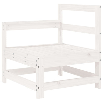 Set Divani da Giardino 7 pz Bianco in Legno Massello di Pino | homemem39