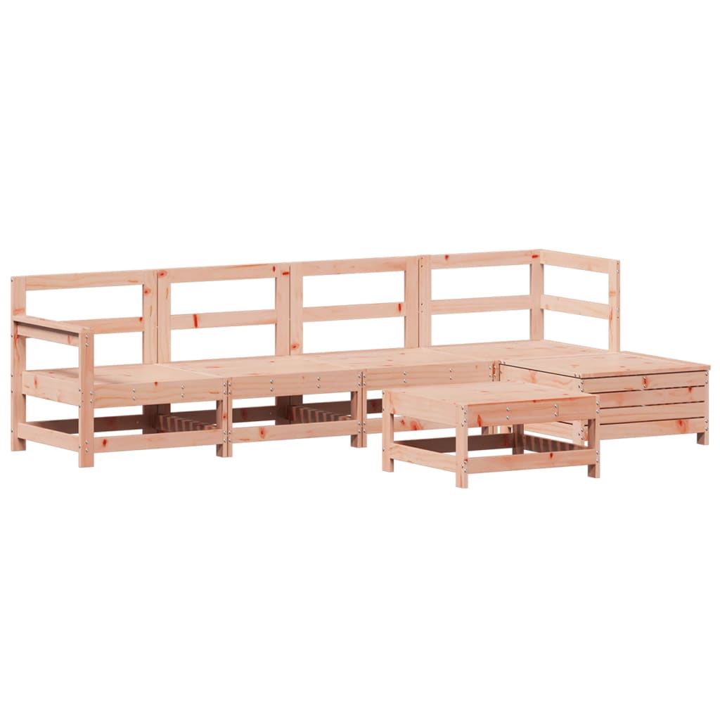 Set Divani da Giardino 6 pz in Legno Massello Abete Douglas - homemem39