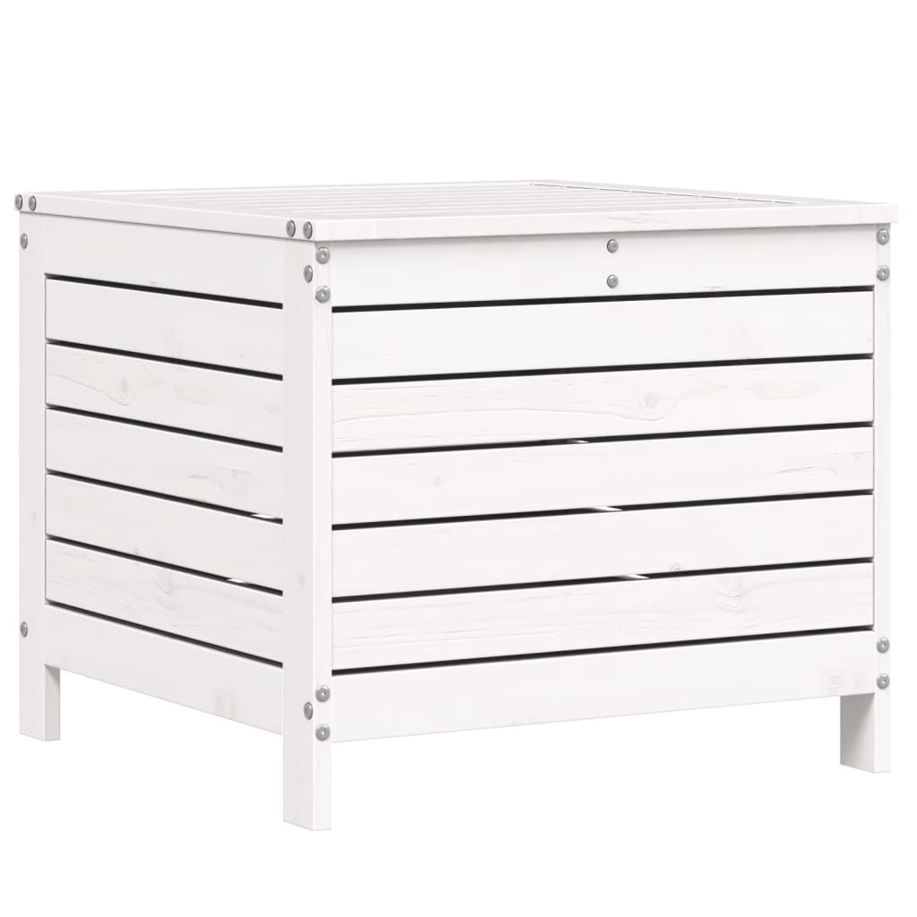 Set Divani da Giardino 7 pz Bianco in Legno Massello di Pino - homemem39