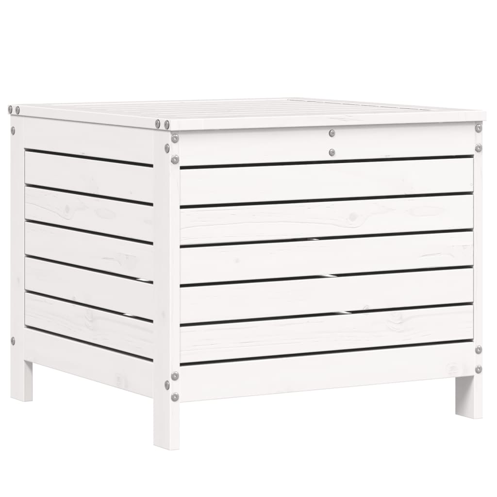Set Divani da Giardino 7 pz Bianco in Legno Massello di Pino - homemem39
