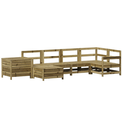 Set Divani da Giardino 7 pz in Legno Impregnato di Pino - homemem39