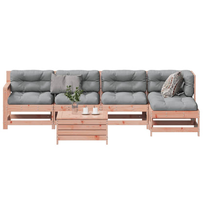 Set Divani Giardino 6 pz con Cuscini Legno Massello di Douglas - homemem39
