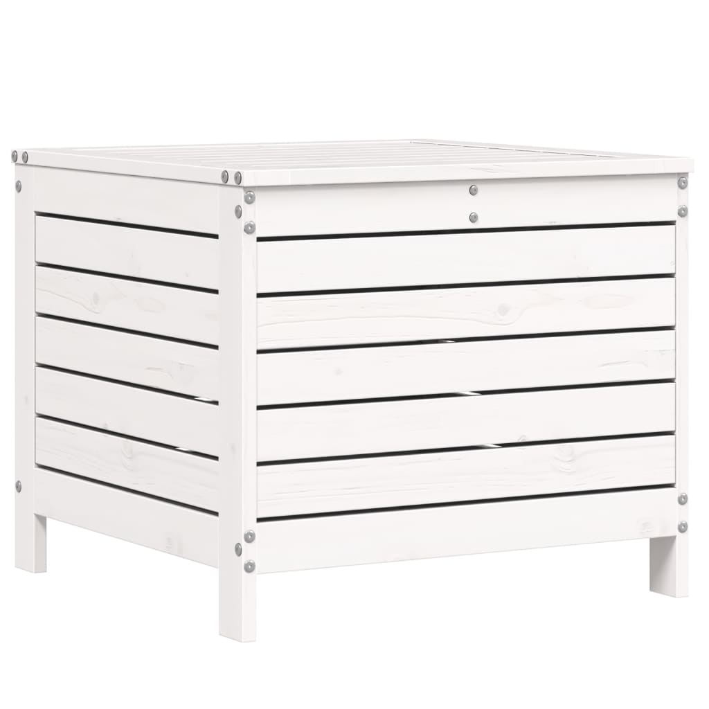 Set Divani da Giardino 7 pz Bianco in Legno Massello di Pino - homemem39