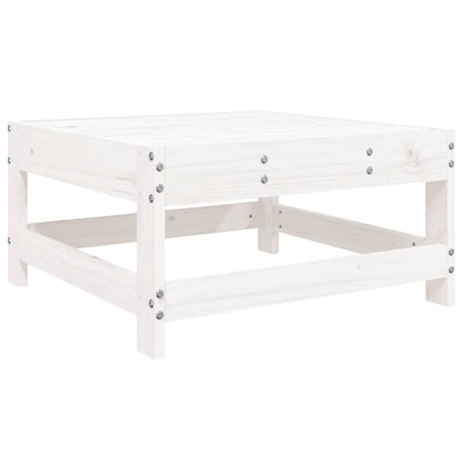 Set Divani da Giardino 7 pz Bianco in Legno Massello di Pino | homemem39