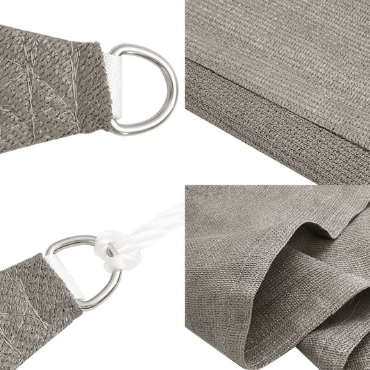 Vela Parasole 160 g/m² Quadrata Grigio Chiaro 4,5x4,5 m in HDPE | homemem39