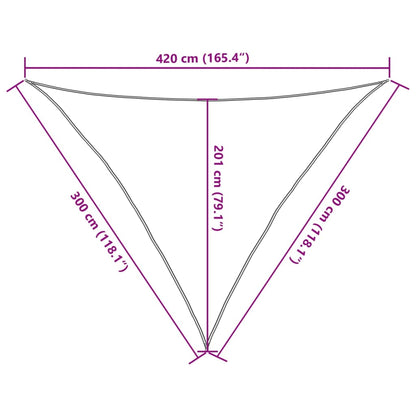 Vela Parasole 160 g/m² Triangolare 3x3x4,2 m in HDPE | homemem39