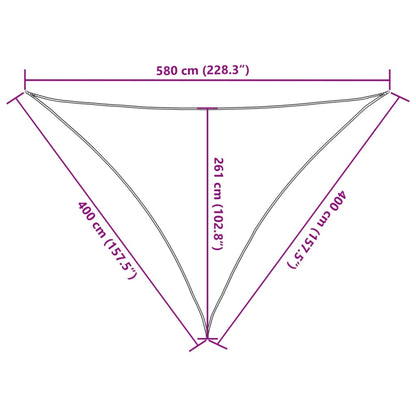 Vela Parasole 160 g/m² Triangolare 4x4x5,8 m in HDPE | homemem39