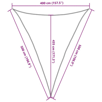 Vela Parasole 160 g/m² Triangolare 4x5x5 m in HDPE