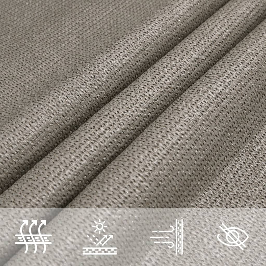 Vela Parasole 160 g/m² Trapezio Grigio Chiaro 3/4x2 m in HDPE | homemem39