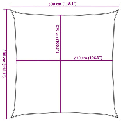 Vela Parasole 160 g/m² Quadrata Sabbia 3x3 m in HDPE - homemem39