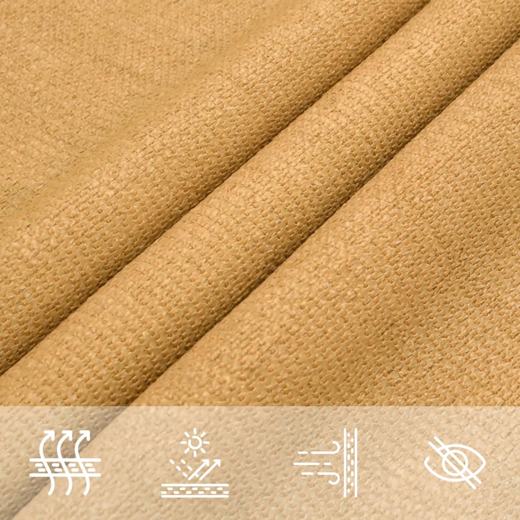 Vela Parasole 160 g/m² Quadrata Sabbia 7x7 m in HDPE | homemem39