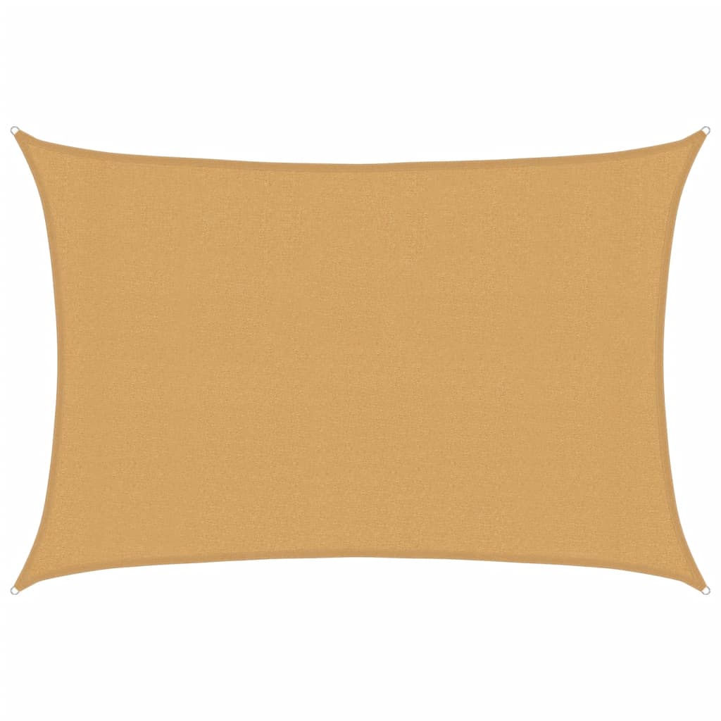Vela Parasole 160 g/m² Rettangolare Sabbia 3x4 m in HDPE | homemem39