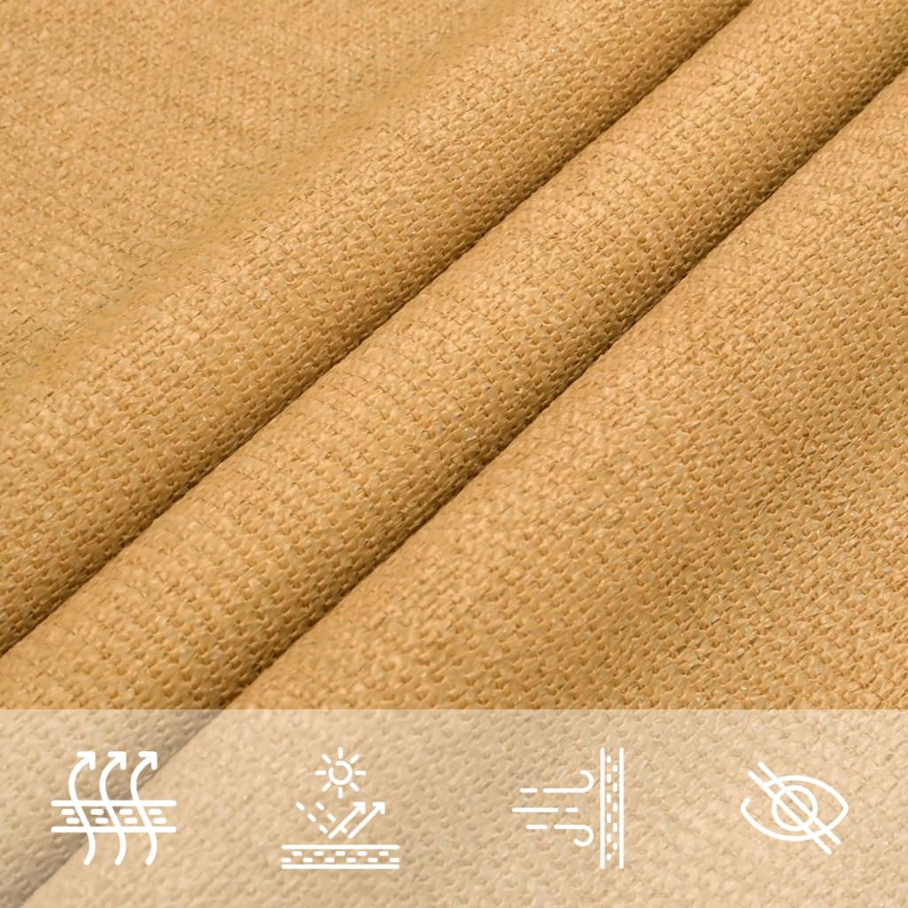 Vela Parasole 160 g/m² Rettangolare Sabbia 3x4 m in HDPE | homemem39