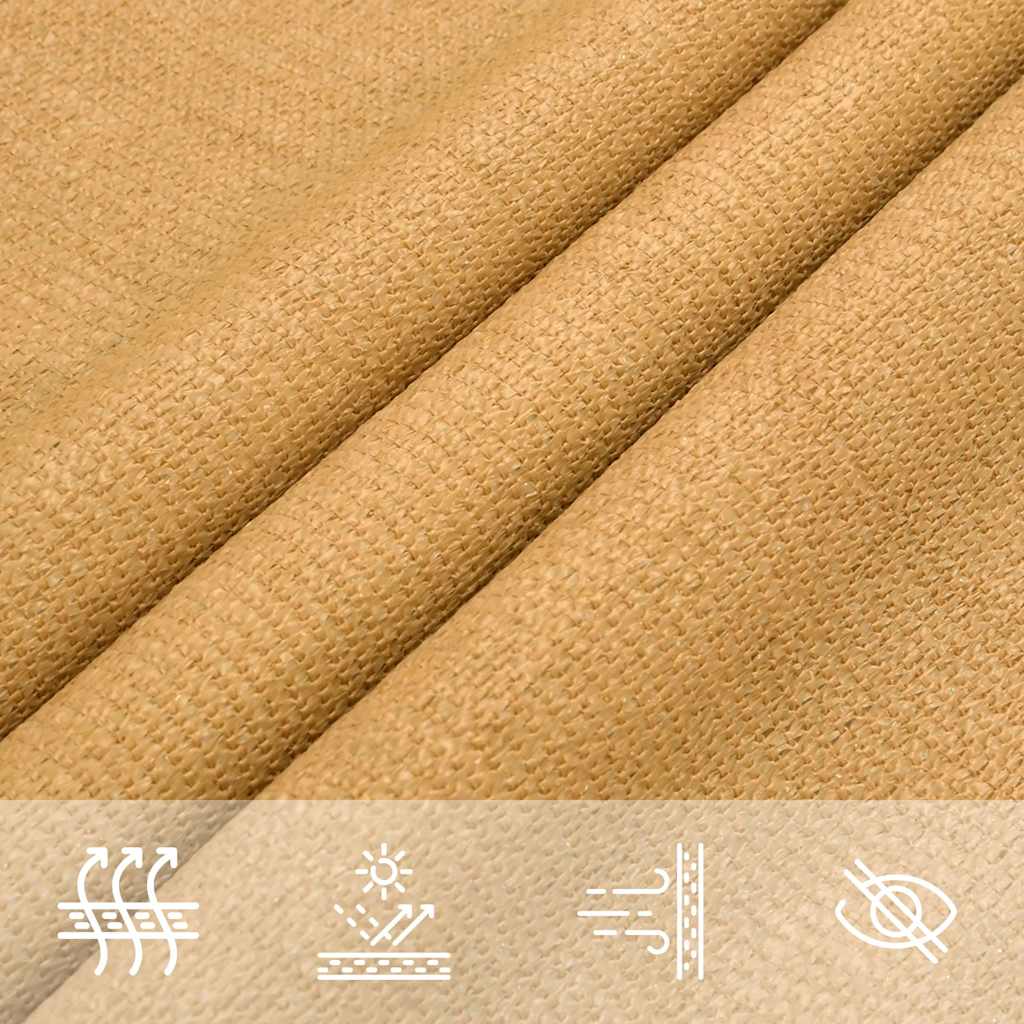 Vela Parasole 160 g/m² Triangolare Sabbia 2,5x2,5x3,5 m in HDPE | homemem39
