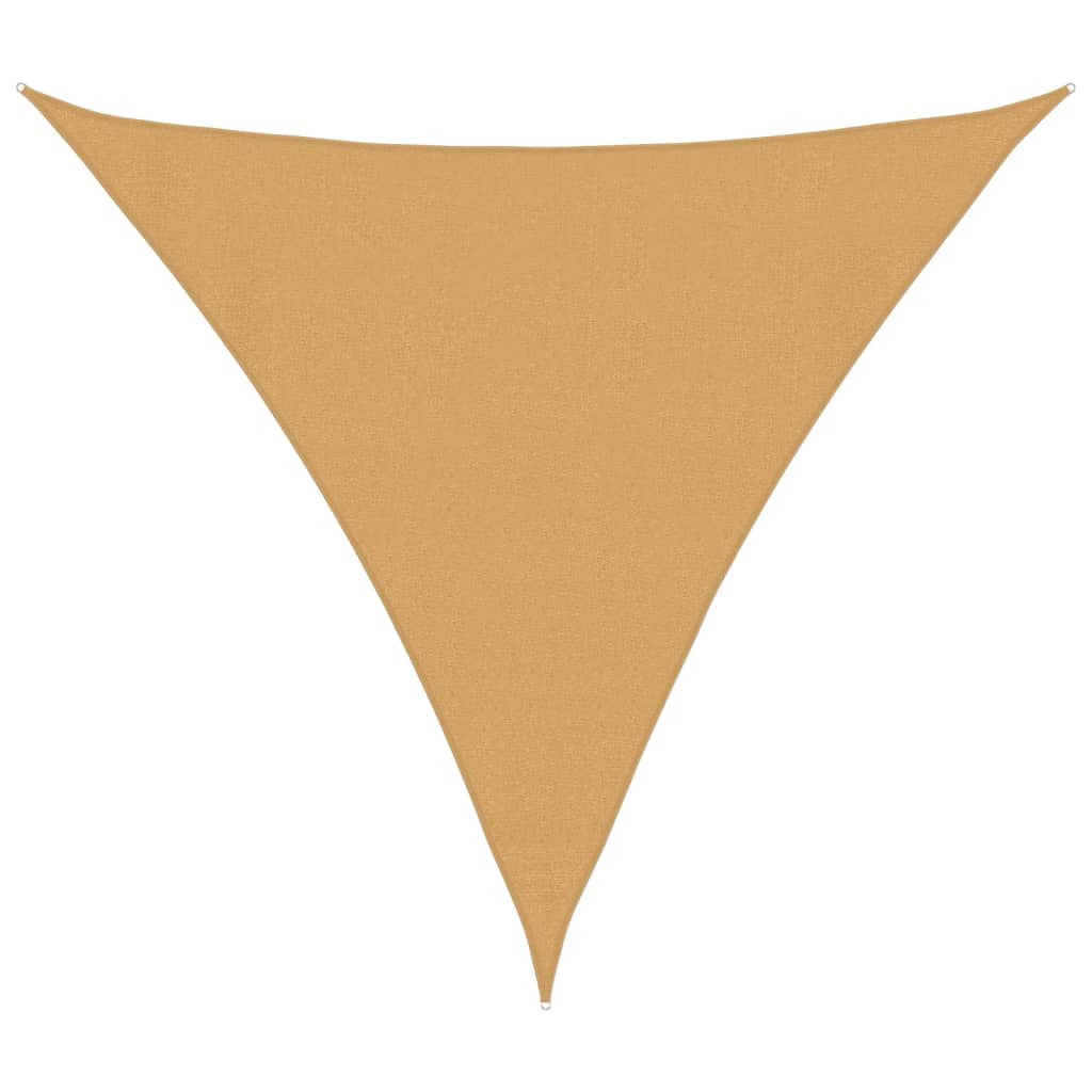 Vela Parasole 160 g/m² Triangolare Sabbia 3x3x3 m in HDPE | homemem39