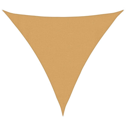 Vela Parasole 160 g/m² Triangolare Sabbia 3x3x3 m in HDPE | homemem39