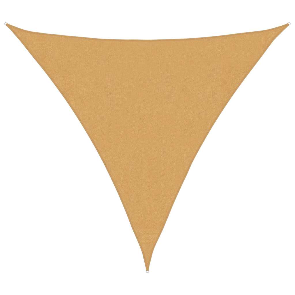 Vela Parasole 160 g/m² Triangolare Sabbia 3,6x3,6x3,6 m in HDPE | homemem39