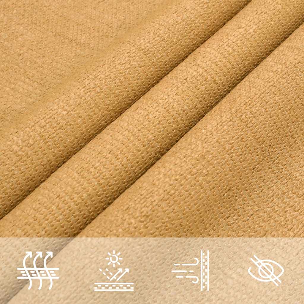 Vela Parasole 160 g/m² Triangolare Sabbia 3,6x3,6x3,6 m in HDPE | homemem39