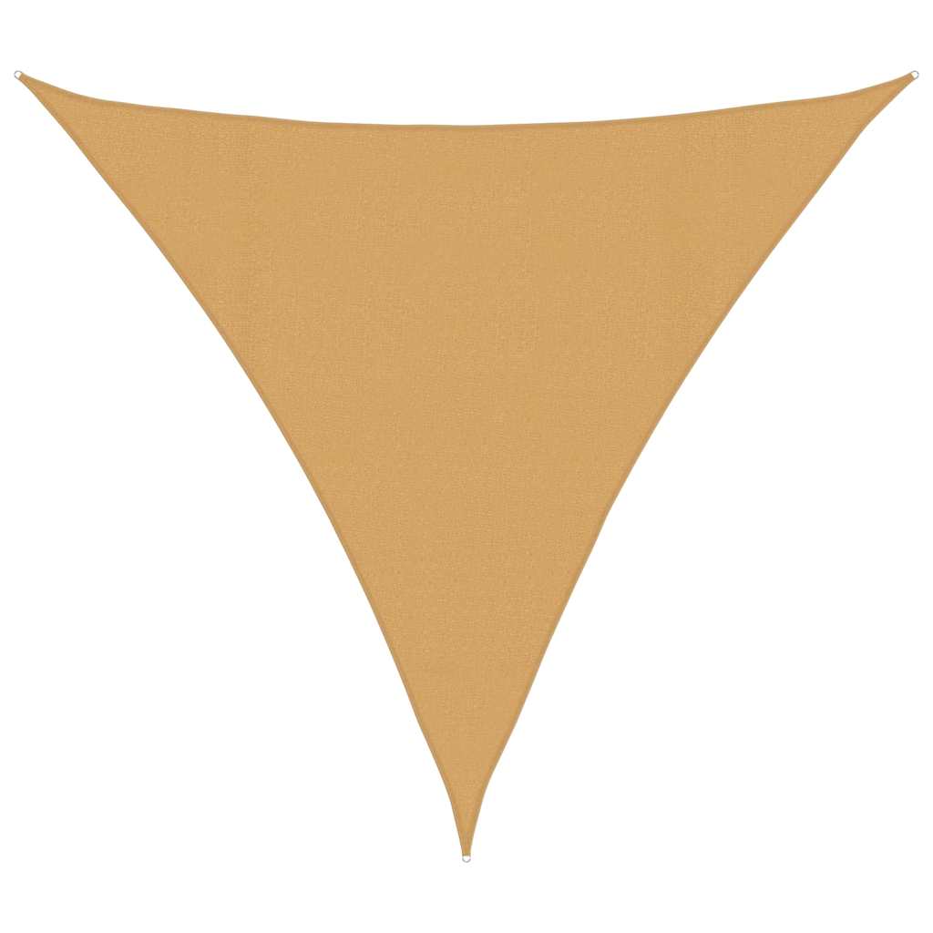 Vela Parasole 160 g/m² Triangolare Sabbia 4x4x4 m in HDPE | homemem39