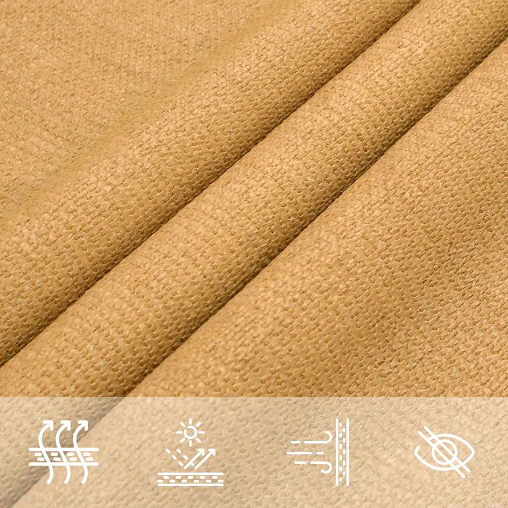 Vela Parasole 160 g/m² Triangolare Sabbia 4x4x4 m in HDPE | homemem39