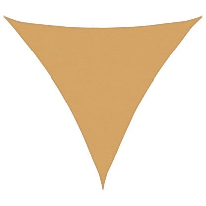 Vela Parasole 160 g/m² Triangolare Sabbia 5x5x5 m in HDPE | homemem39