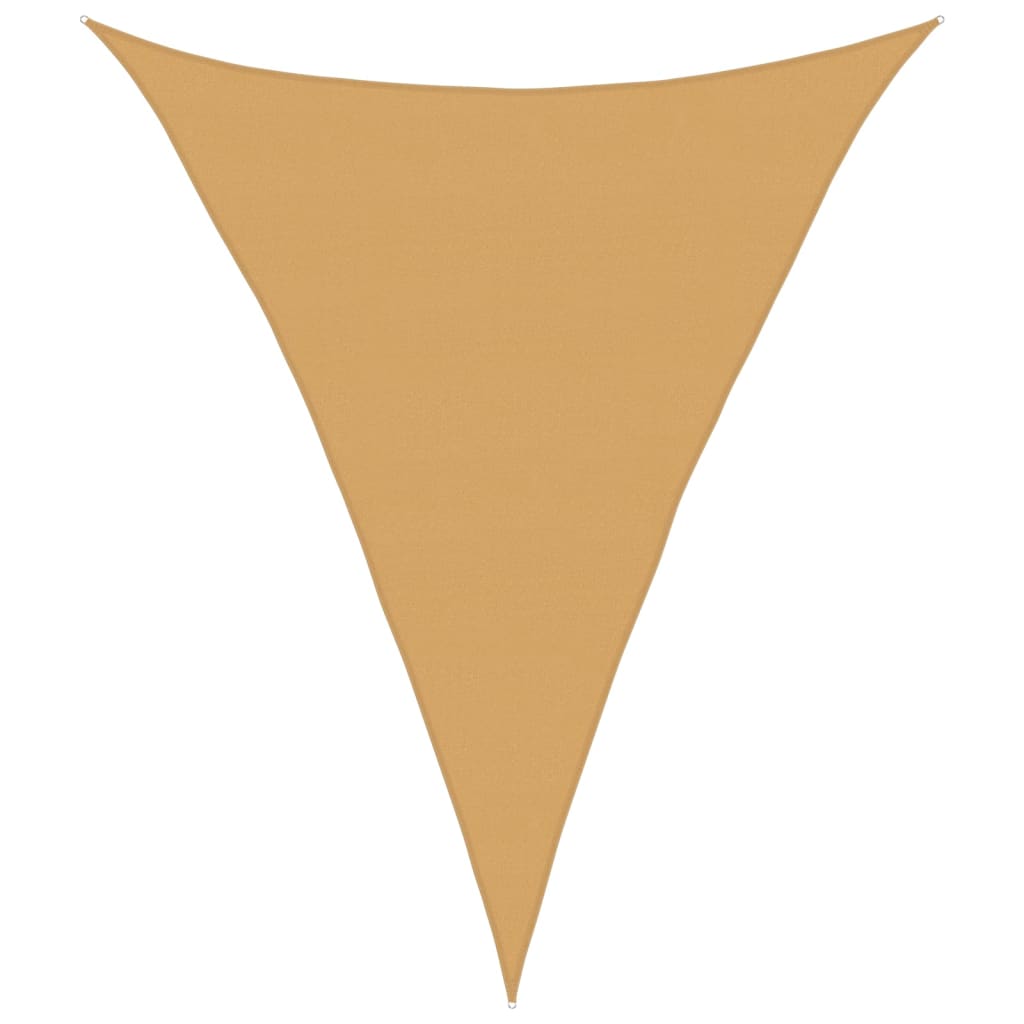 Vela Parasole 160 g/m² Triangolare Sabbia 5x7x7 m in HDPE | homemem39