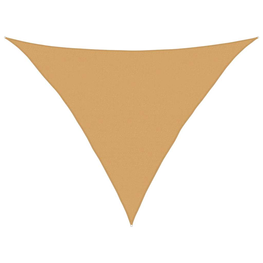 Vela Parasole 160 g/m² Triangolare Sabbia 5x5x6 m in HDPE | homemem39
