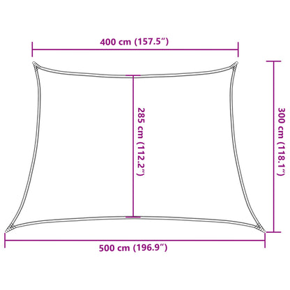 Vela Parasole 160 g/m² Trapezio Grigio Chiaro 4/5x3 m in HDPE | homemem39
