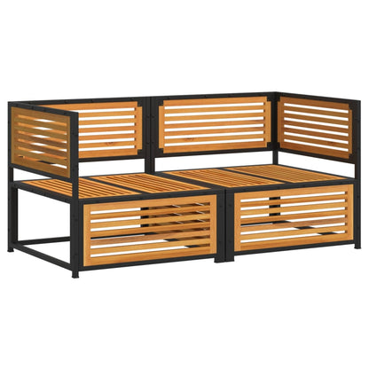 Set Divani da Giardino 2pz con Cuscini Legno Massello di Acacia | homemem39