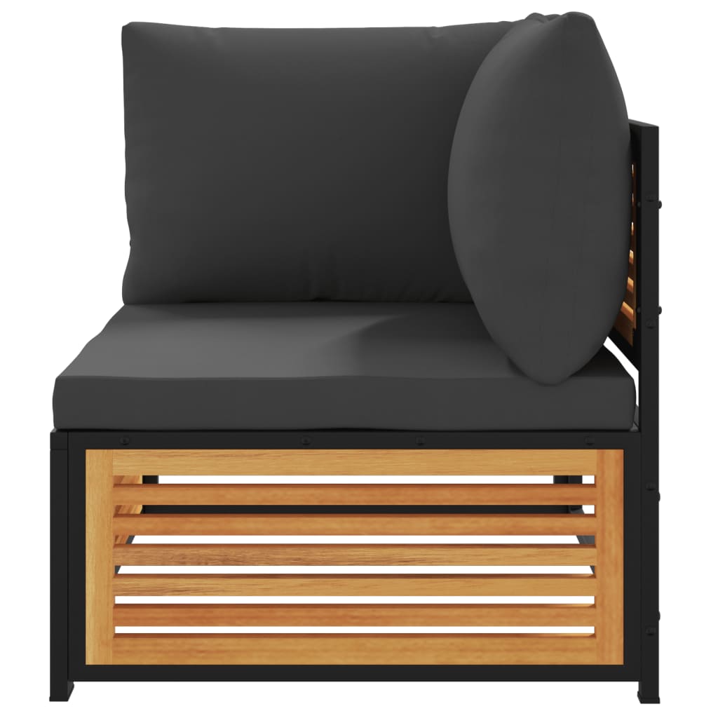 Set Divani da Giardino 2pz con Cuscini Legno Massello di Acacia | homemem39
