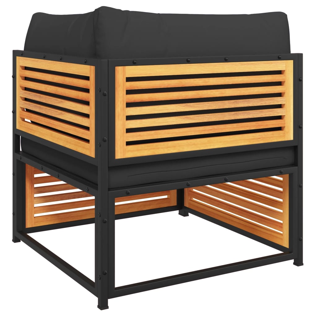 Set Divani da Giardino 2pz con Cuscini Legno Massello di Acacia | homemem39