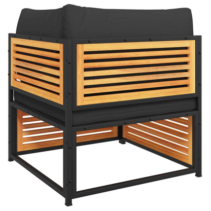 Set Divani da Giardino 2pz con Cuscini Legno Massello di Acacia | homemem39