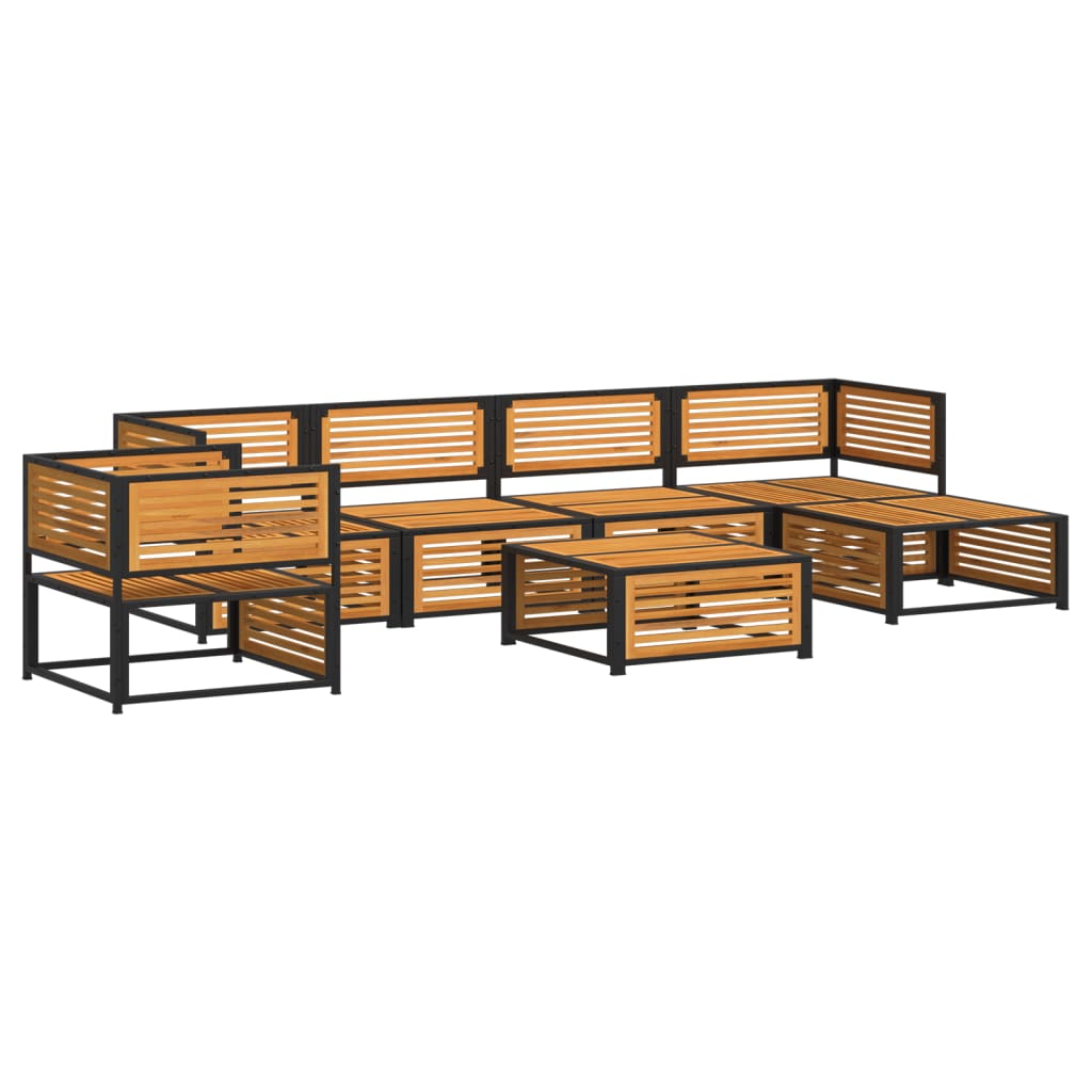 Set Divano da Giardino 7 pz con Cuscini Legno Massello Acacia | homemem39