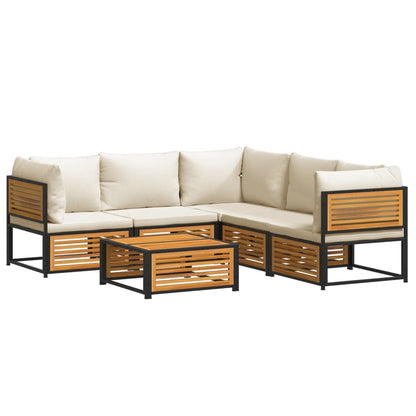 Set Divano da Giardino 6 pz con Cuscini in Massello di Acacia | homemem39