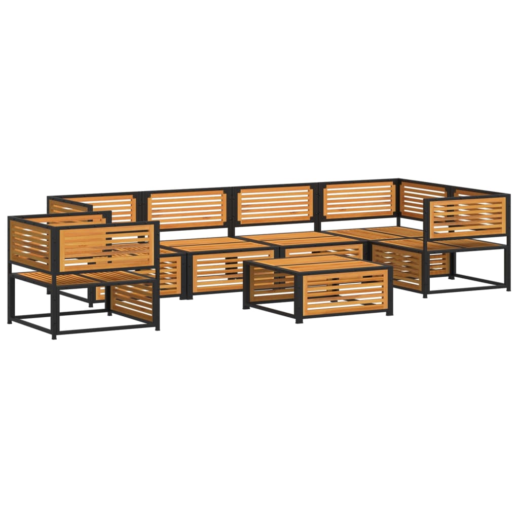 Set Divano da Giardino 7 pz con Cuscini Legno Massello Acacia | homemem39