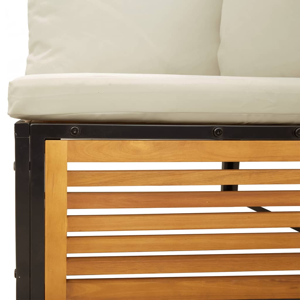 Set Divani da Giardino 4pz con Cuscini Legno Massello di Acacia - homemem39