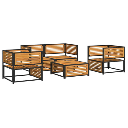 Set Divano da Giardino 5 pz con Cuscini Legno Massello Acacia - homemem39