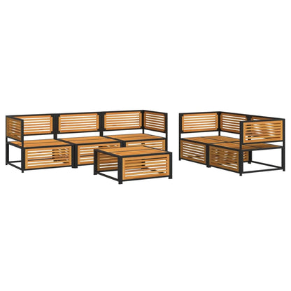 Set Divano da Giardino 6 pz con Cuscini in Massello di Acacia | homemem39