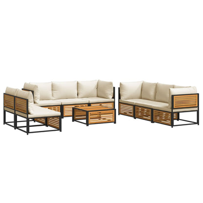 Set Divano Giardino 9 pz con Cuscini Legno Massello di Acacia | homemem39